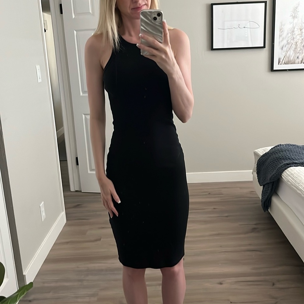 High Neck Midi Dress
